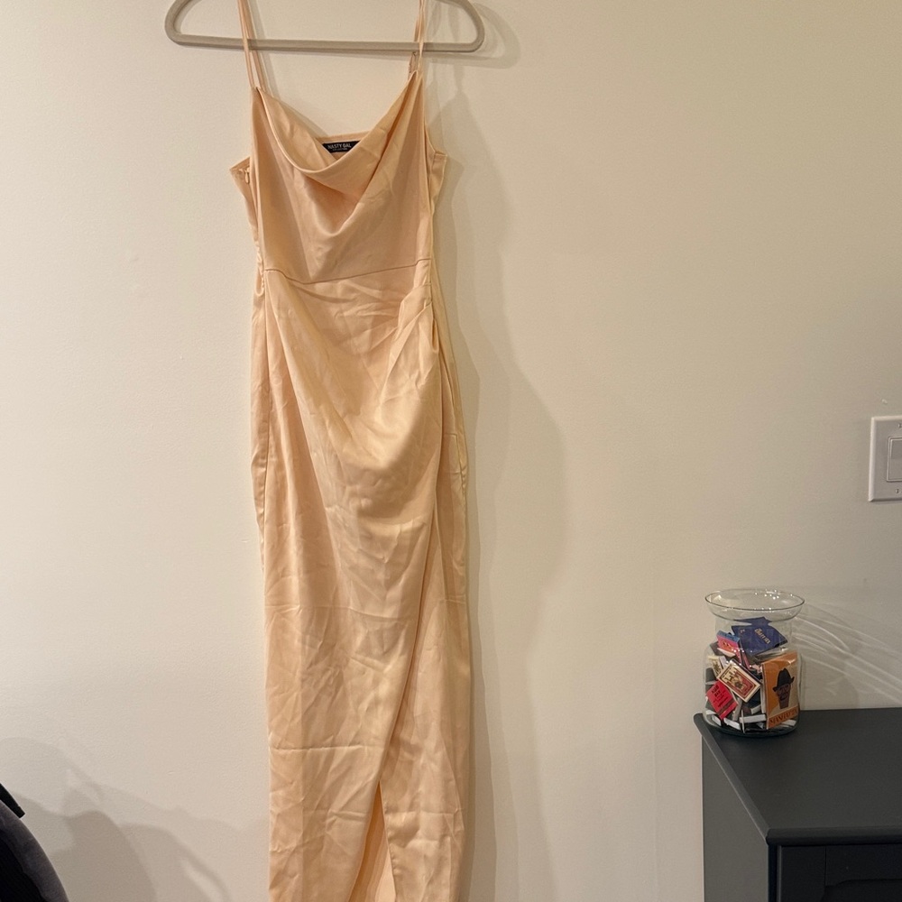 Elegant Cream Slip Dress